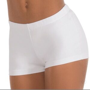 NWT Eurotard white booty shorts